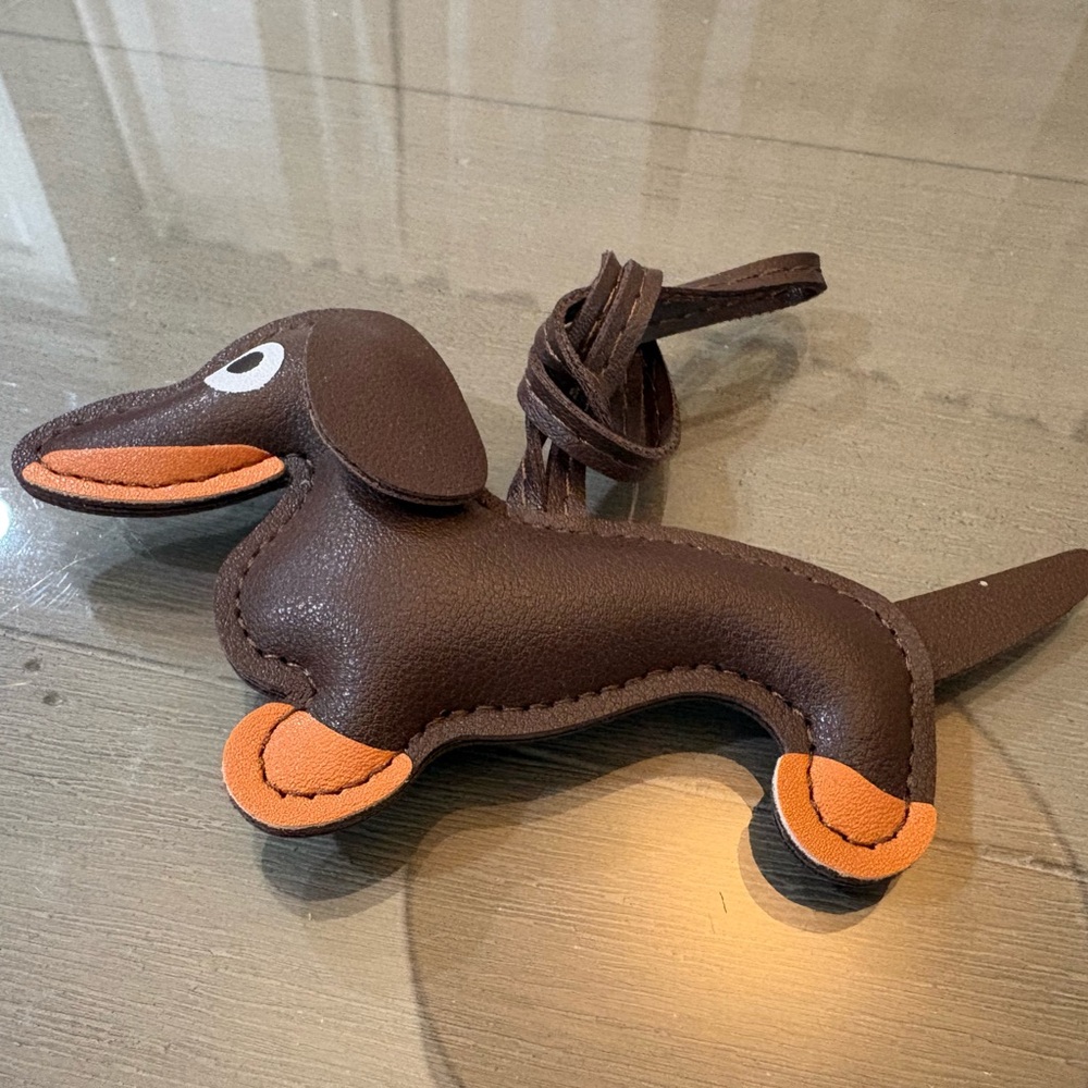Sticky Zoo all leather dachshund bag charm